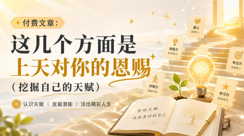 付费文章：这几个方面是上天对你的恩赐(挖掘自己的天赋)-选优云网创