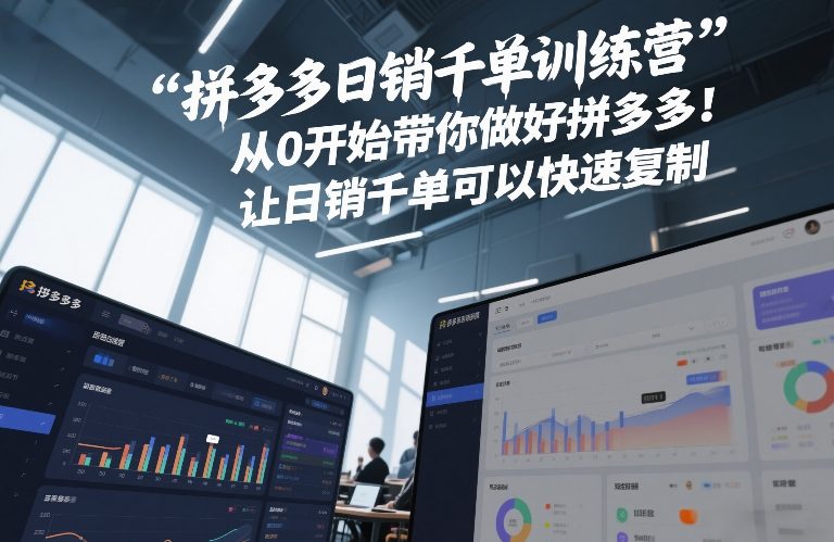 拼多多日销千单训练营，从0开始带你做好拼多多，让日销千单可以快速复制(更新26年5月)-选优云网创