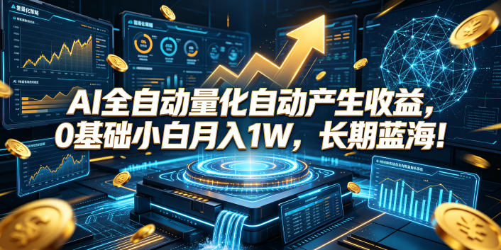 AI全自动量化自动产生收益，0基础小白月入1W，长期蓝海！【揭秘】-选优云网创