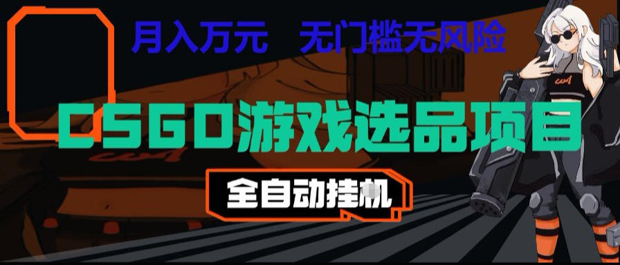 CSGO游戏自动扫货项目，全自动运行，月入1W，无风险，长期稳定可以做【揭秘】-选优云网创