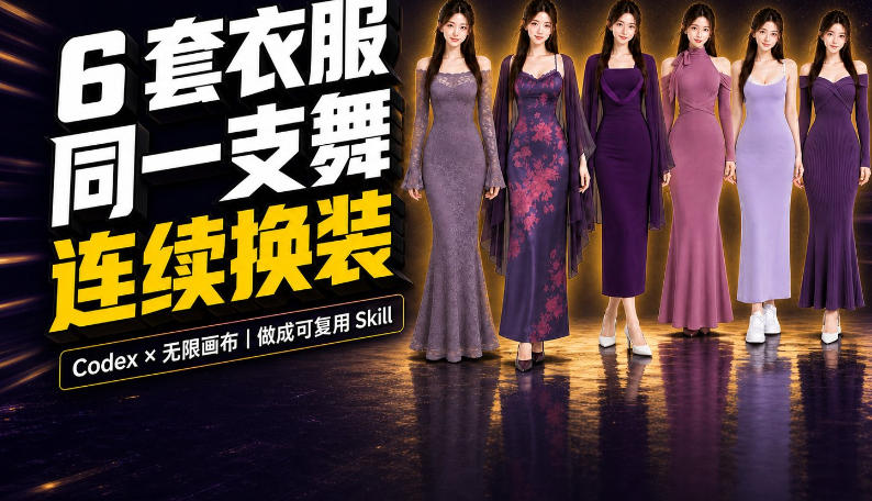 同一支舞，6套衣服按顺序切换：我把服装换装视频做成了一个Skill-选优云网创