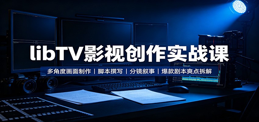 libTV影视创作实战课：多角度画面制作，脚本撰写，分镜叙事，爆款剧本爽点拆解-选优云网创