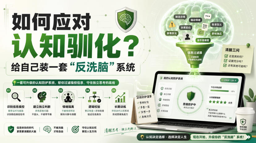 付费文章：如何应对认知驯化？给自己装一套“反洗脑”系统-选优云网创