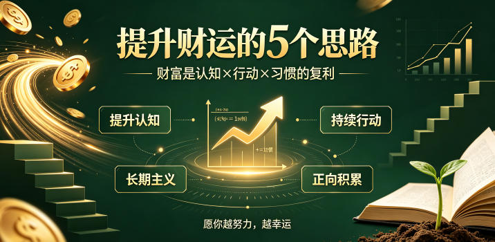 付费文章:提升财运的5个思路——财富是认知x行动x习惯的复利,愿你越努力,越幸运-选优云网创