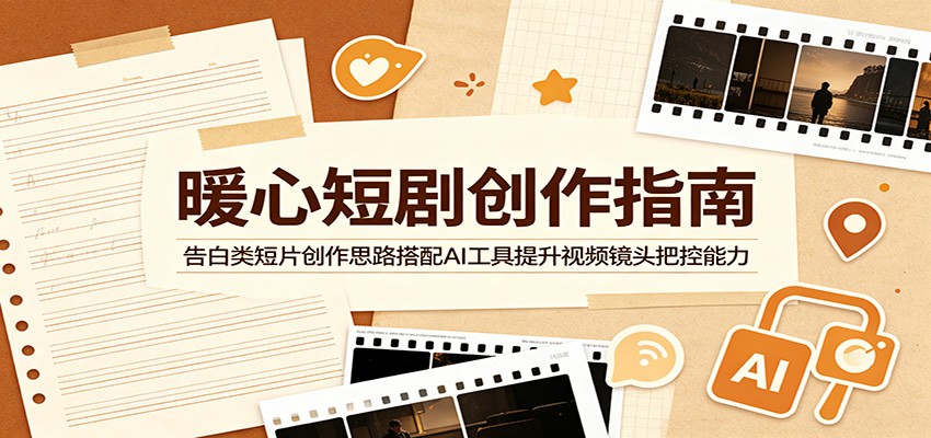 暖心短剧创作指南：告白类短片创作思路搭配AI工具提升视频镜头把控能力-选优云网创