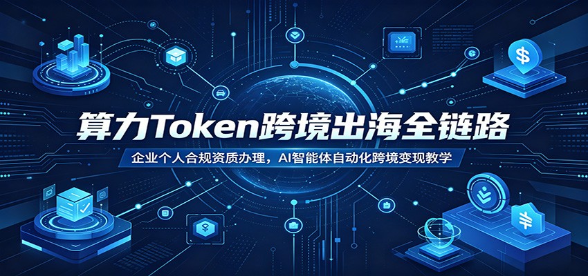 算力Token跨境出海全链路：企业个人合规资质办理，AI智能体自动化跨境变现教学-选优云网创