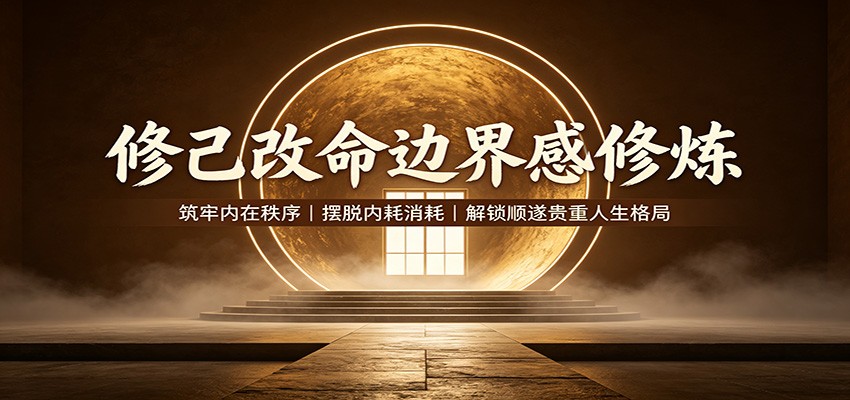 修己改命边界感修炼：筑牢内在秩序，摆脱内耗消耗，解锁顺遂贵重人生格局-选优云网创