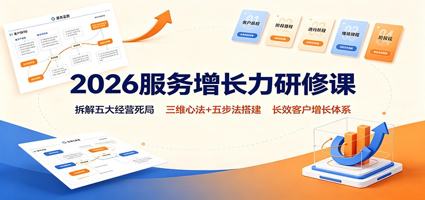 2026服务增长力研修课：拆解五大经营死局，三维心法+五步法搭建长效客户增长体系-选优云网创