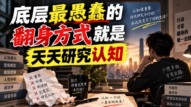 付费文章：底层最愚蠢的翻身方式就是天天研究认知-选优云网创