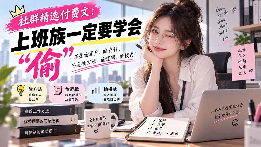 （20423期）社群精选付费文：上班族一定要学会“偷“-选优云网创