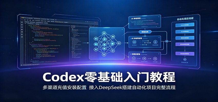 Codex零基础入门教程：多渠道充值安装配置，接入DeepSeek搭建自动化项目完整流程-选优云网创