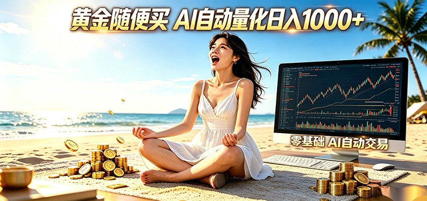 黄金随便买？AI自动外汇量化交易 在家当皇帝 日入1000+-选优云网创