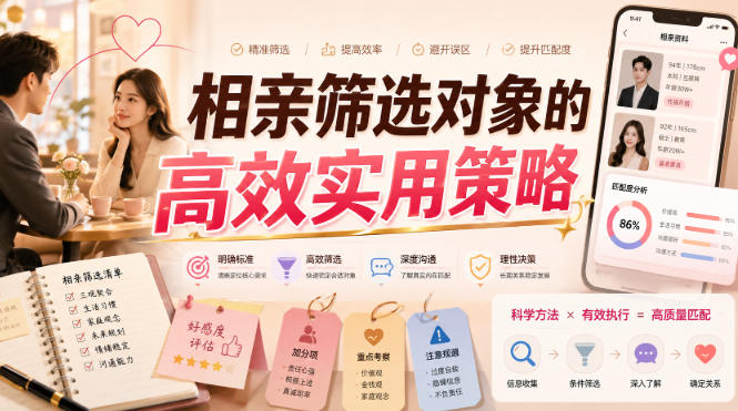 付费文章：相亲筛选对象的高效实用策略-选优云网创
