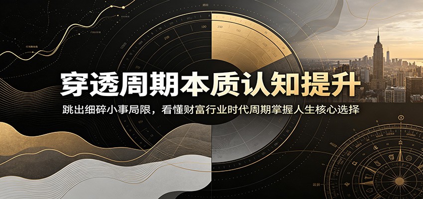 穿透周期本质认知提升：跳出细碎小事局限，看懂财富行业时代周期掌握人生核心选择-选优云网创