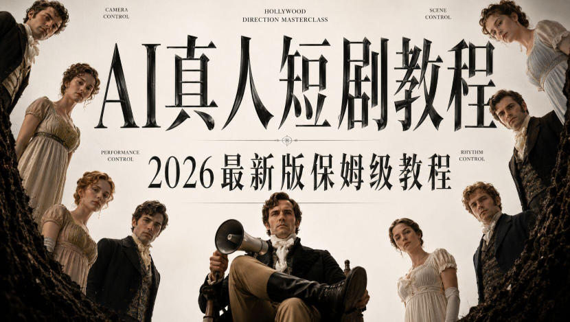 AI真人短剧制作全流程，AI视频大佬专为零基础研制的AI短剧教程，保姆级教程，新手一学就会！-选优云网创