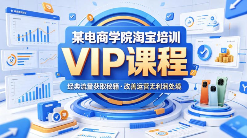 某电商学院淘宝培训VIP课程，各种经典有用的流量获取秘籍，改善运营产品没利润的处境(2026年6月)-选优云网创