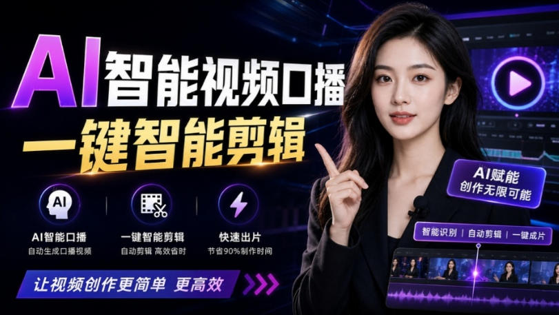 AI智能视频口播一键剪辑,轻松出效果!口播动效库Skill来了,一键给添加动态文字、数据展示等video-talkcraft-选优云网创