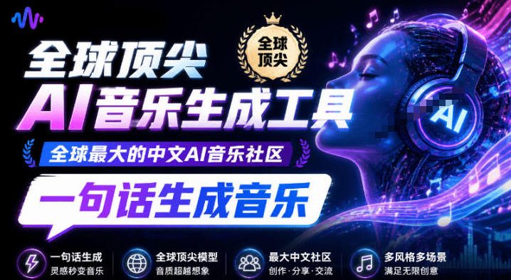 热门爆款AI工具！AI音乐一键生成器，效果逼真，一句话即可创建歌曲音效音乐，小白也可以轻松上手音述-选优云网创