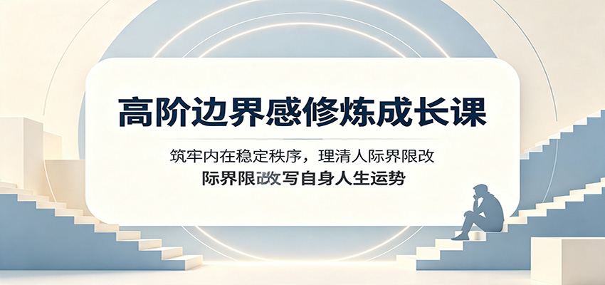 高阶边界感修炼成长课：筑牢内在稳定秩序，理清人际界限改写自身人生运势-选优云网创