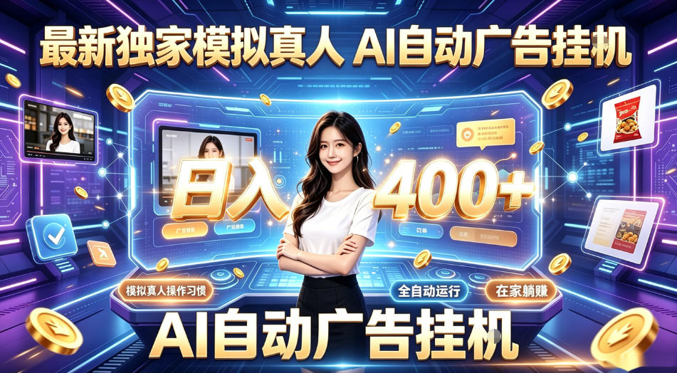 最新独家模拟真人，AI自动挂号挂G，日入400+，全程全自动运行，无需人工【揭秘】-选优云网创