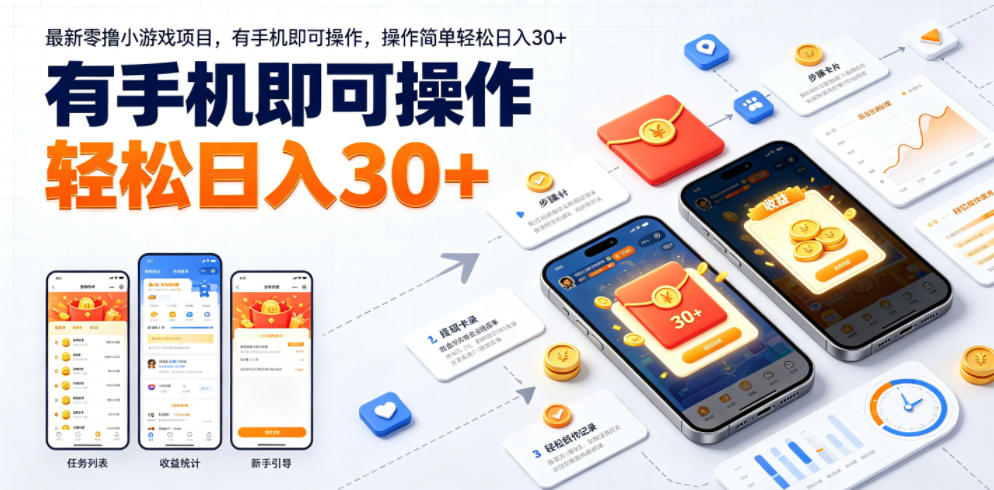 最新零撸小游戏项目，有手机即可操作，操作简单轻松日入30+-选优云网创