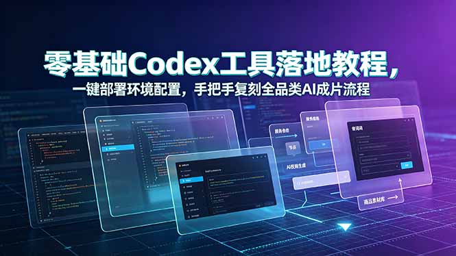 零基础Codex工具落地教程，一键部署环境配置，手把手复刻全品类AI成片流程-选优云网创