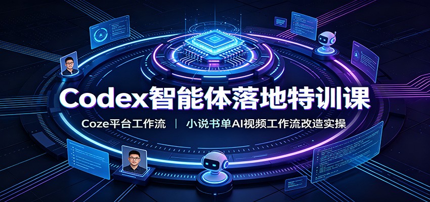 Codex智能体落地特训课：Coze平台工作流，小说书单AI视频工作流改造实操-选优云网创