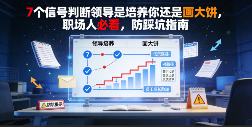 付费文章：7个信号判断领导是培养你还是画大饼，职场人必看，防踩坑指南-选优云网创