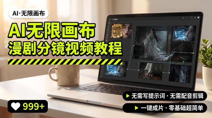 AI无限画布制作爆款漫剧分镜视频搭建教程，无需写脚本，无需制作音频，一键制作超简单-选优云网创