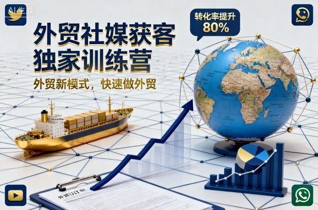 外贸社媒获客独家训练营，外贸新模式，快速做外贸(更新26年07月27日)-选优云网创