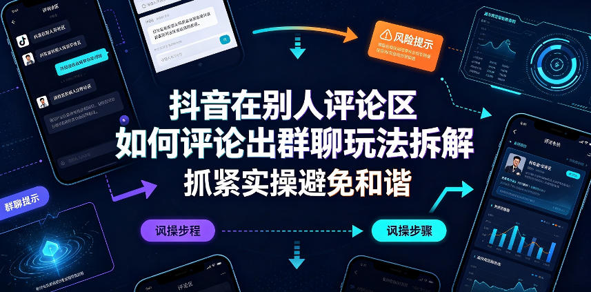抖音在别人评论区如何评论出群聊玩法拆解，抓紧实操避免和谐-选优云网创