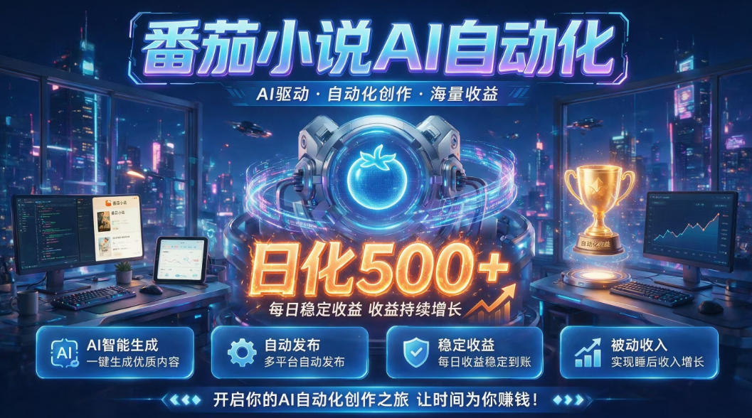 小白可做番茄AI，居家轻创业，每日稳赚500➕，普通人低门槛轻松线上增收【揭秘】-选优云网创