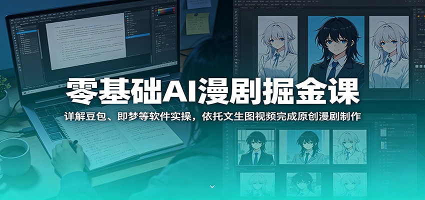零基础AI漫剧掘金课：详解豆包、即梦等软件实操，依托文生图视频完成原创漫剧制作-选优云网创