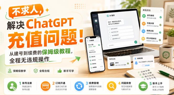 不求人，解决ChatGPT充值问题！从建号到续费的保姆级教程，全程无违规操作-选优云网创