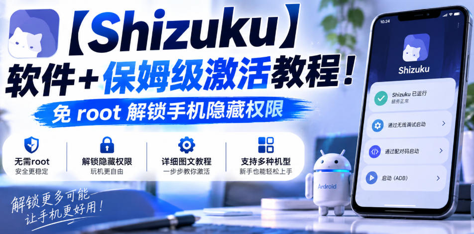 【Shizuku】软件+保姆级激活教程！免root解锁手机隐藏权限-选优云网创