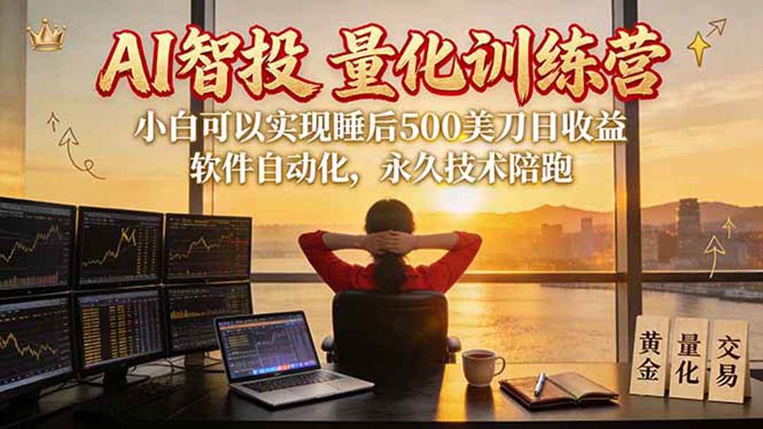 （20433期）AI智投EA量化训练营【第三期】，多策略智投+防爆技术+趋势分析 ，轻松上手，矩阵放大，长期稳定。-选优云网创