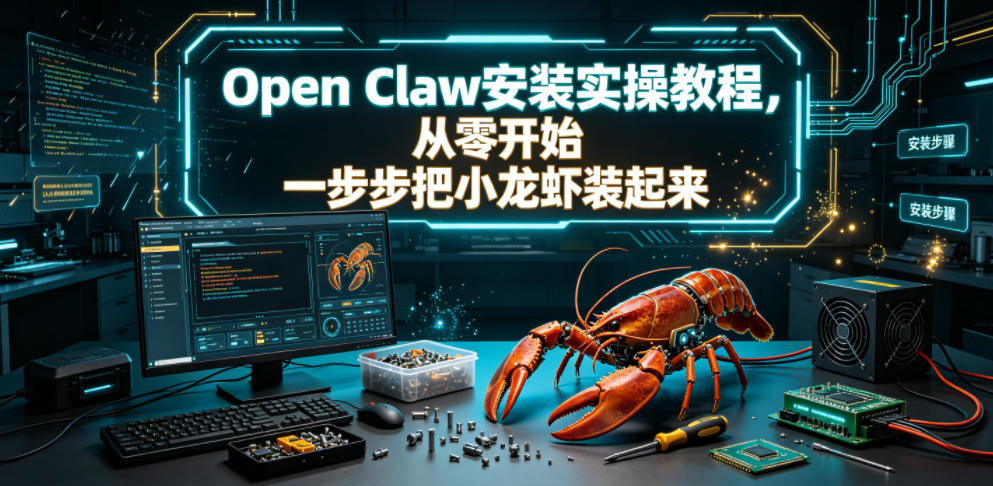 Open Claw安装实操教程，从零开始一步步一步步把小龙虾装起来-选优云网创