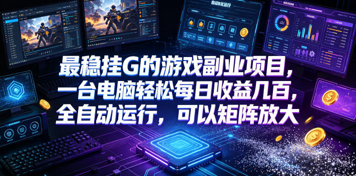 AI游戏全自动挂机项目，单号日入100左右，可矩阵放大！-选优云网创