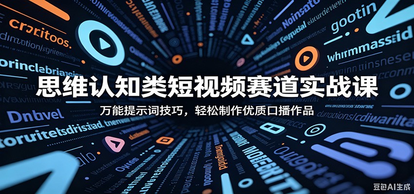 思维认知类短视频赛道实战课：万能提示词技巧，轻松制作优质口播作品-选优云网创