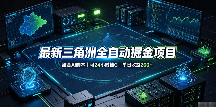 最新三角洲全自动掘金项目，结合AI脚本，可24小时挂G，单日收益200+【揭秘】-选优云网创