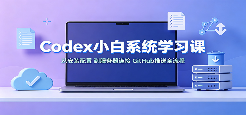 Codex小白系统学习课：小从安装配置，到服务器连接、GitHub推送全流程-选优云网创